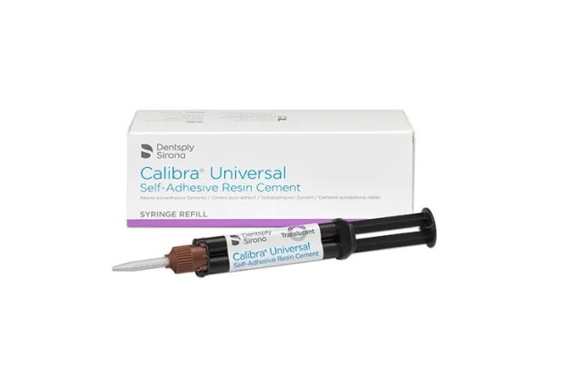 Calibra Universal (Medium) / Калибра Юниверсал - цемент двойного отверждения, для постоянной фиксации (2*4.5г + 20насадок), Dentsply / Германия